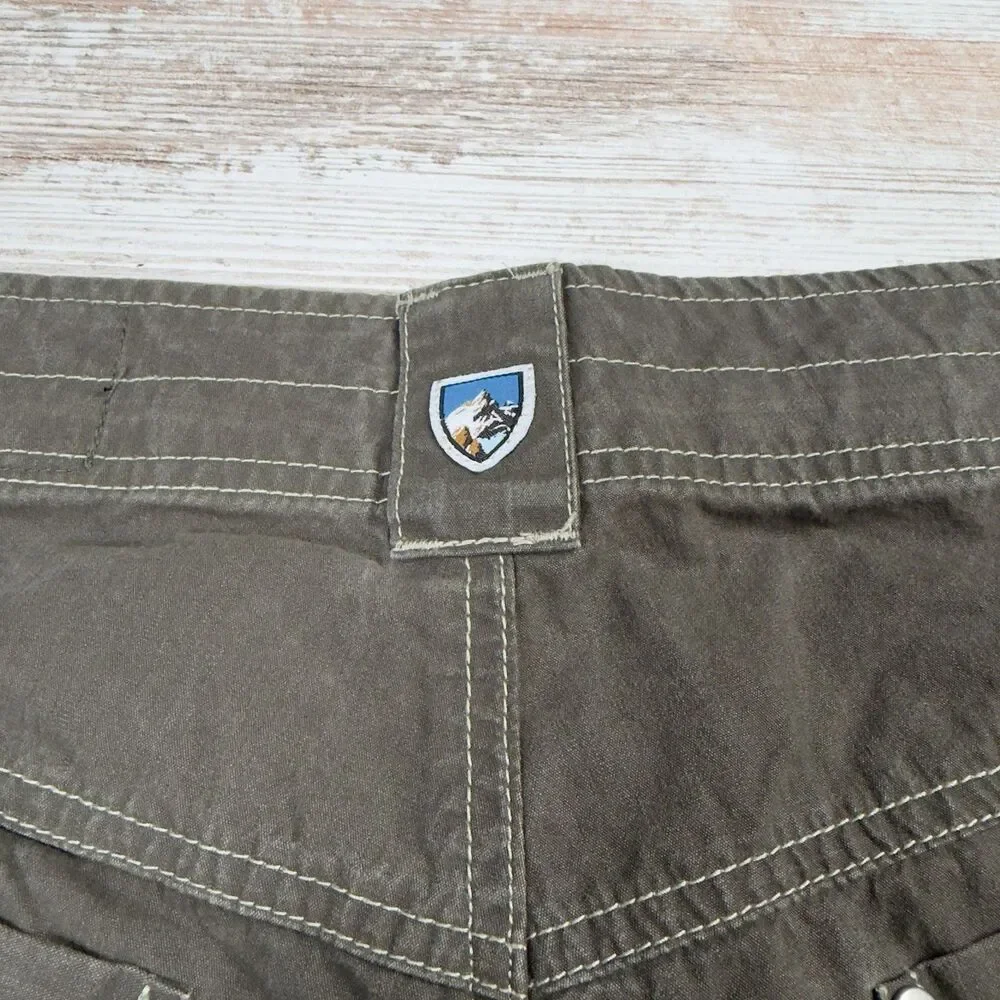 Kuhl Revolvr Hiking Pants Men 36x29 Brown Vintage Patina Dye Trail Workwear Gorp